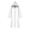 Adult Kids Solid Color Hooded Witch Vampires Cape Halloween Masquerade Cloak - Image 11