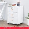 Wooden office file cabinet mobile floor low  storage data  activity  lock drawer - Image 4