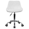 KKTONER Mid-Back Swivel Height Adjustable Computer Home Office Ergonomic Chair  (White)