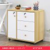 Wooden office file cabinet mobile floor low  storage data  activity  lock drawer - Image 17