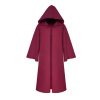 Adult Kids Solid Color Hooded Witch Vampires Cape Halloween Masquerade Cloak - Image 8