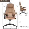 Ergonomic High Back Office Chair Adjustable Suede Fabric w/ Lumbar Support - Image 2