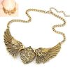 HOT SALES!!! Fashion Women's Rhinestone Heart Angel Wings Statement Necklace Jewelry - Image 4