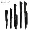 Sowoll Stainless Steel Kitchen Knives 6 Piece Set Sharp Black Blade ABS+TPR Handle Knife Meat Fish Fruit Cooking Accessories - Image 9