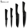 Sowoll Stainless Steel Kitchen Knives 6 Piece Set Sharp Black Blade ABS+TPR Handle Knife Meat Fish Fruit Cooking Accessories - Image 2