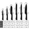 Sowoll Stainless Steel Kitchen Knives 6 Piece Set Sharp Black Blade ABS+TPR Handle Knife Meat Fish Fruit Cooking Accessories - Image 8