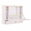 Giantex Wall Mounted Folding Laptop Desk Organizer Storage Space Saver - Image 2