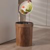 Retro Creative Wood Grain Trash Can - Image 2
