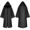 Adult Kids Solid Color Hooded Witch Vampires Cape Halloween Masquerade Cloak - Image 4