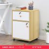 Wooden office file cabinet mobile floor low  storage data  activity  lock drawer - Image 13