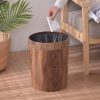 Retro Creative Wood Grain Trash Can