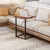C-Shaped Side Table, Sofa End Table with Metal Frame, - Image 5