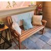 4-Feet Patio Wood Bench Garden Outdoor Bench with Eucalyptus Wood - Image 6