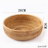 Hand-woven Rattan Wicker Basket Fruit Tea Snack Bread  Cosmetic Rectangular Storage Box Household Kitchen Supplies - Image 9