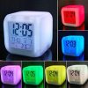 Alarm Clock LED 7 Colors Glowing Change Digital Light Alarm Clock Multi-Funtional - Image 2