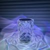 Dimmable LED Crystal Night Light Acrylic 3 Adjustable Brightness 3 Modes Crystal Diamond Table Lamp