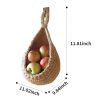 Vegetable Fruit Baskets Natural Jute Woven Hanging Baskets for Kitchen - Image 12