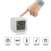 Alarm Clock LED 7 Colors Glowing Change Digital Light Alarm Clock Multi-Funtional - Image 6