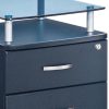 Rolling File Cabinet with Glass Top, Graphite - Image 5
