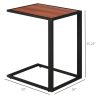 C-Shaped Side Table, Sofa End Table with Metal Frame, - Image 3
