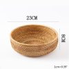 Hand-woven Rattan Wicker Basket Fruit Tea Snack Bread  Cosmetic Rectangular Storage Box Household Kitchen Supplies - Image 15