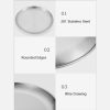 Camping Plate Metal Plates for Eating Stainless Steel - Image 9