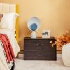 Costway 2-Drawer Dresser Stackable Horizontal Storage Organizer w/Handles Espresso - Image 6