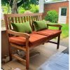 4-Feet Patio Wood Bench Garden Outdoor Bench with Eucalyptus Wood