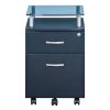 Rolling File Cabinet with Glass Top, Graphite - Image 6